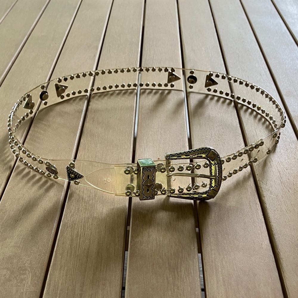 Studded Transparent Belt